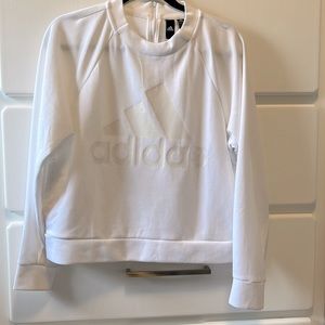 White Adidas Crewneck Sweatshirt-Like new!